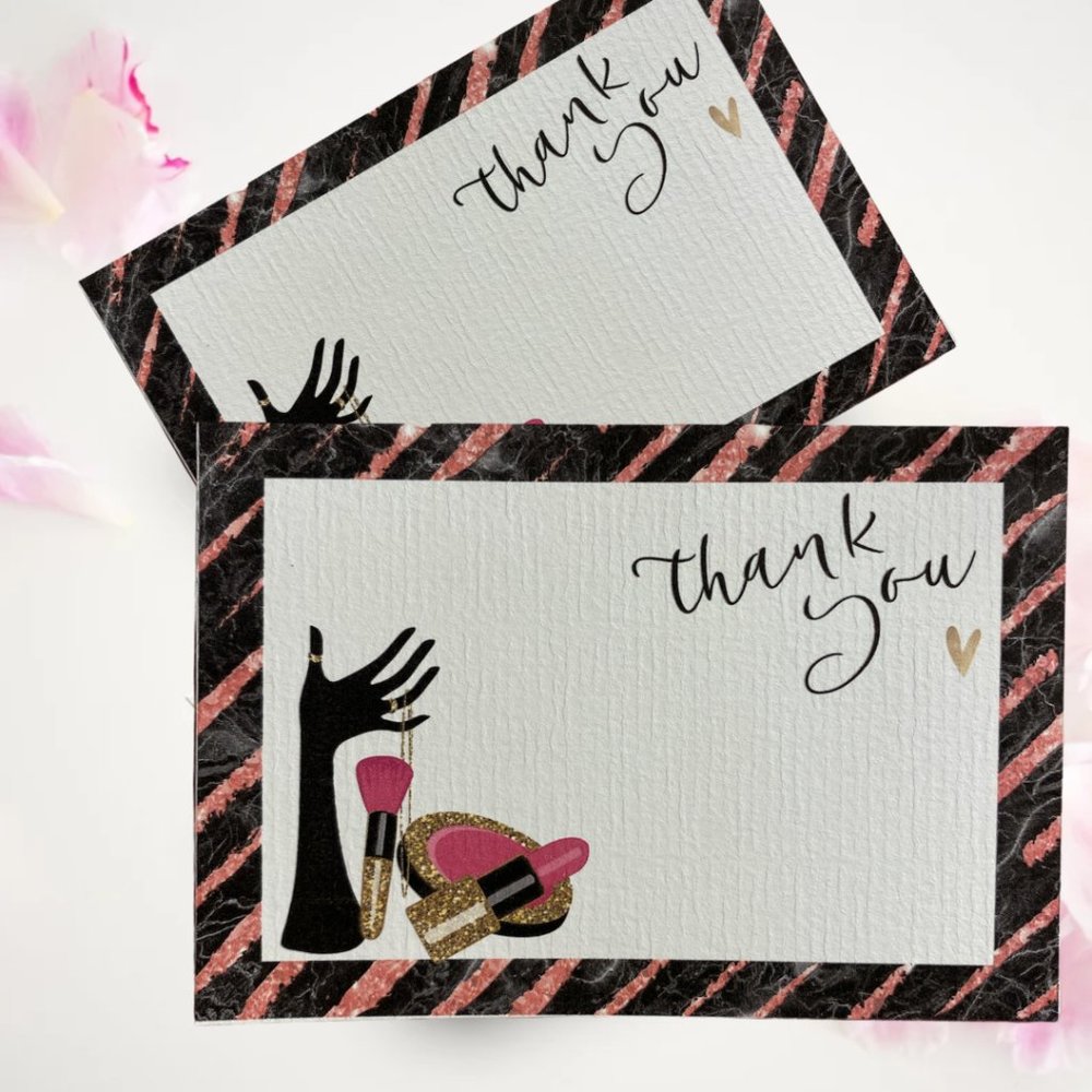 Makeup Thank You Card /  Greeting Card